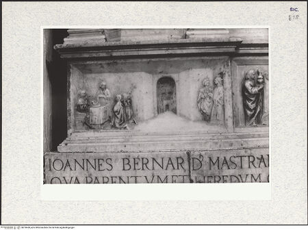 Vorderseite von Bibliotheca Hertziana [https://www.deutsche-digitale-bibliothek.de/content/lizenzen/rv-fz/] MarienaltarJakobswunder mit der Auferweckung eines Hahns - Gesamtansicht, bh310450_recto. Foto: Kruft, Hanno-Walter.