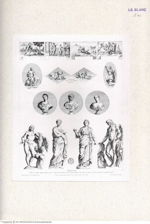 Vorderseite von Landesbildstelle Rheinland [http://creativecommons.org/publicdomain/mark/1.0/] Galeriae Farnesina Icones...; Stichfolge nach dem Freskenzyklus mit den Liebschaften der Götter in der Galleria FarneseKleinere Szenen, Tugenden, Büsten und Statuen aus der Gallerie (21) - , bh311508. Foto.