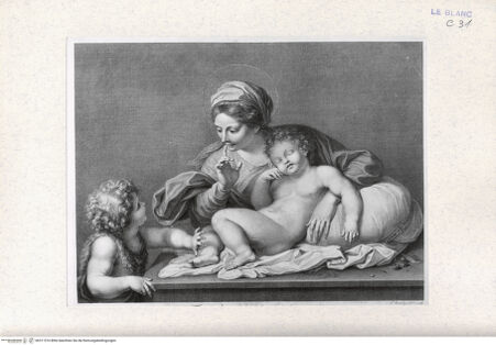 Vorderseite von Landesbildstelle Rheinland [http://creativecommons.org/publicdomain/mark/1.0/] Madonna mit Kind und Johannesknaben - , bh311516. Foto.