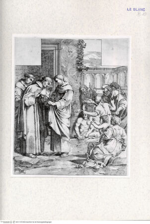 Vorderseite von Landesbildstelle Rheinland [http://creativecommons.org/publicdomain/mark/1.0/] 'Leben des Heiligen Diego' nach den Fresken in der Kirche Nostra Signora del S. Cuore, RomBlatt 16 - , bh311578. Foto.