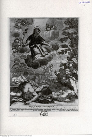 Vorderseite von Landesbildstelle Rheinland [http://creativecommons.org/publicdomain/mark/1.0/] Gebet zum Heiligen Rochus mit Bitte für das Ende der Pest - , bh311631. Foto.