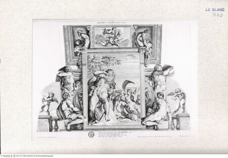 Vorderseite von Landesbildstelle Rheinland [http://creativecommons.org/publicdomain/mark/1.0/] Galeriae Farnesina Icones...; Stichfolge nach dem Freskenzyklus mit den Liebschaften der Götter in der Galleria FarnesePolyphem und Galathea (1) - , bh311677. Foto.