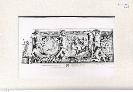 Vorderseite von Landesbildstelle Rheinland [http://creativecommons.org/publicdomain/mark/1.0/] Galeriae Farnesina Icones...; Stichfolge nach dem Freskenzyklus mit den Liebschaften der Götter in der Galleria FarneseHerkules und Iole (10) - , bh311689. Foto.
