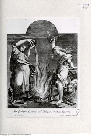 Vorderseite von Landesbildstelle Rheinland [http://creativecommons.org/publicdomain/mark/1.0/] Cammini dipinti da Lodovico Carracci e intagliati in rame da Carlantonio Pisarri, ohne Ort und JahrStärke und Mäßigung - , bh311697. Foto.