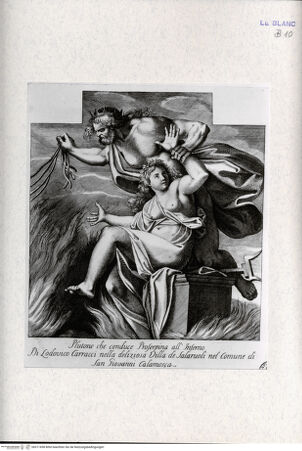 Vorderseite von Landesbildstelle Rheinland [http://creativecommons.org/publicdomain/mark/1.0/] Cammini dipinti da Lodovico Carracci e intagliati in rame da Carlantonio Pisarri, ohne Ort und JahrPluto und Proserpina - , bh311698. Foto.