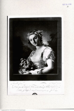 Vorderseite von Landesbildstelle Rheinland [http://creativecommons.org/publicdomain/mark/1.0/] Ein junges Mädchen mit Pfirsichen - , bh311706. Foto.