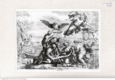 Vorderseite von Landesbildstelle Rheinland [http://creativecommons.org/publicdomain/mark/1.0/] Allegorie der Navigation mit Emblem und Motto der "Accademia Parthenia" - , bh311765. Foto.