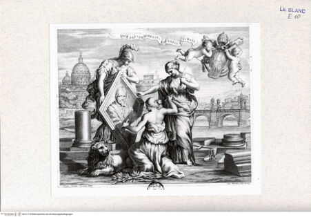 Vorderseite von Landesbildstelle Rheinland [http://creativecommons.org/publicdomain/mark/1.0/] Allegorie zu Ehren Clemens IX. (Rospigliosi) - , bh311778. Foto.