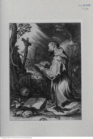 Vorderseite von Landesbildstelle Rheinland [http://creativecommons.org/publicdomain/mark/1.0/] Franziskus in Gebet - , bh311839. Foto.