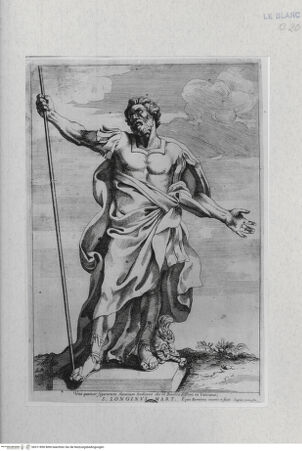 Vorderseite von Landesbildstelle Rheinland [http://creativecommons.org/publicdomain/mark/1.0/] Der Heilige Longinus (nach der Statue des Vierungspfeilers in Sankt Peter, Rom) - , bh311850. Foto.