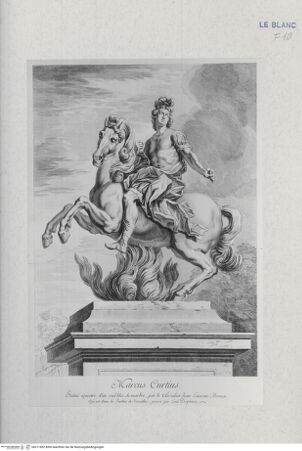 Vorderseite von Landesbildstelle Rheinland [http://creativecommons.org/publicdomain/mark/1.0/] Statue des Marcus Curtius - , bh311852. Foto.