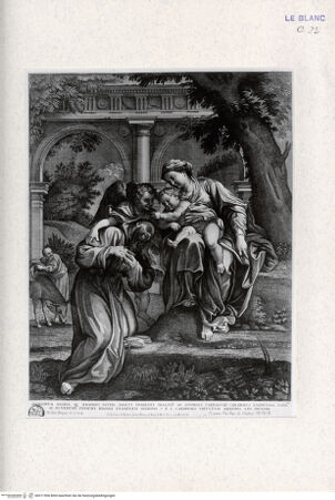 Vorderseite von Landesbildstelle Rheinland [http://creativecommons.org/publicdomain/mark/1.0/] Der heilige Franziskus vor Maria - , bh311906. Foto.