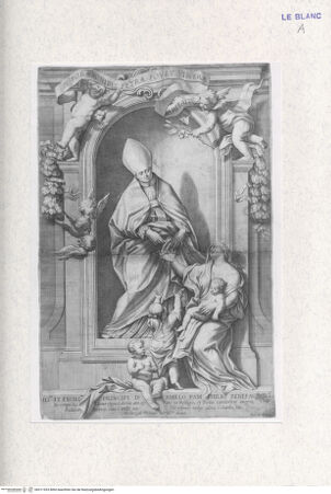 Vorderseite von Landesbildstelle Rheinland [http://creativecommons.org/publicdomain/mark/1.0/] Thomas von Villanova gibt einer Frau (Personifikation der Caritas) ein Almosen - , bh311933. Foto.