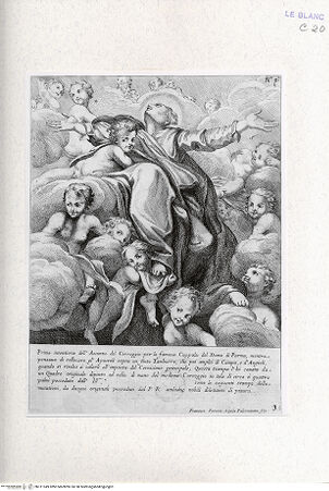 Vorderseite von Landesbildstelle Rheinland [http://creativecommons.org/publicdomain/mark/1.0/] Entwurf für die Himmelfahrt Mariens in der Kuppel des Domes zu Parma - , bh311949. Foto.