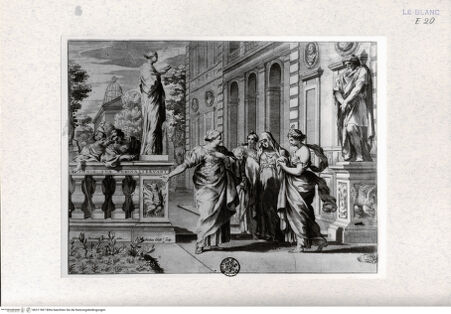 Vorderseite von Landesbildstelle Rheinland [http://creativecommons.org/publicdomain/mark/1.0/] "Allegoria del Collegio Romano" (Wissenschaft, Studium, Mitleid, Tugend) - , bh311967. Foto.