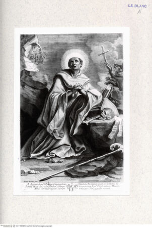 Vorderseite von Landesbildstelle Rheinland [http://creativecommons.org/publicdomain/mark/1.0/] Der Heilige Bernhard im Gebet - , bh311988. Foto.