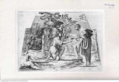 Vorderseite von Landesbildstelle Rheinland [http://creativecommons.org/publicdomain/mark/1.0/] 'Leben des Heiligen Diego' nach den Fresken in der Kirche Nostra Signora del S. Cuore, RomBlatt 10 - , bh311996. Foto.