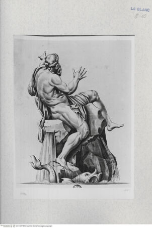 Vorderseite von Landesbildstelle Rheinland [http://creativecommons.org/publicdomain/mark/1.0/] Brunnenfigur auf der Piazza Navona: Donau - , bh312007. Foto.