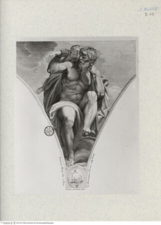 Vorderseite von Landesbildstelle Rheinland [http://creativecommons.org/publicdomain/mark/1.0/] Fresko des Palazzo VerospiSaturn - , bh312015. Foto.