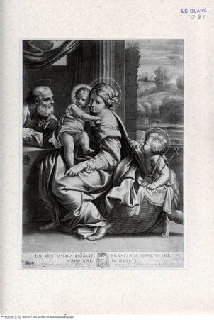 Vorderseite von Landesbildstelle Rheinland [http://creativecommons.org/publicdomain/mark/1.0/] Die Heilige Familie mit dem Johannesknaben - , bh312027. Foto.