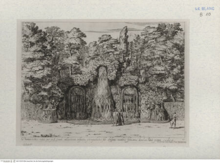 Vorderseite von Landesbildstelle Rheinland [http://creativecommons.org/publicdomain/mark/1.0/] Villa Aldobrandina Tusculana sive Varij illius hortorum et fontium prospectusBrunnen in der Gartenanlage - , bh312029. Foto.