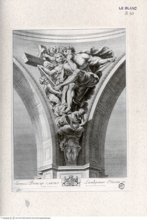 Vorderseite von Landesbildstelle Rheinland [http://creativecommons.org/publicdomain/mark/1.0/] Die vier Evangelisten in den Kuppelpendentifs von Sant' Andrea della ValleDer Evangelist Matthäus - , bh312953. Foto.