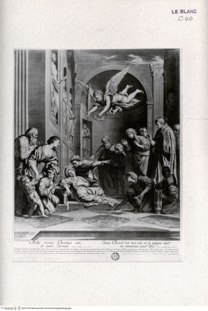 Vorderseite von Landesbildstelle Rheinland [http://creativecommons.org/publicdomain/mark/1.0/] Der Tod der Heiligen Cäcilie (aus: Raccolta de 'quadri ... posseduti da S.A.R. Pietro Leopoldo, Florenz 1778) - , bh312978. Foto.