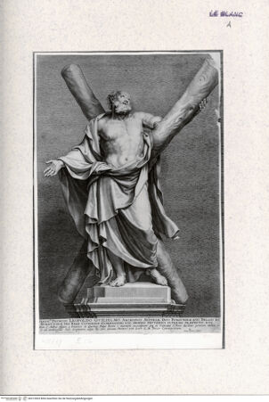 Vorderseite von Landesbildstelle Rheinland [http://creativecommons.org/publicdomain/mark/1.0/] Statue des Heiligen Andreas in Sankt Peter, Rom - , bh313003. Foto.