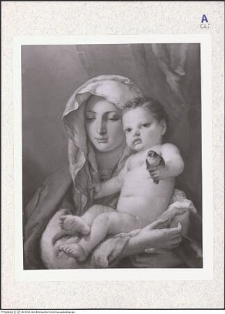 Vorderseite von Bibliotheca Hertziana [https://www.deutsche-digitale-bibliothek.de/content/lizenzen/rv-fz/] Madonna mit dem Stieglitz - Gesamtansicht ohne Rahmen, bh313529_recto. Foto.