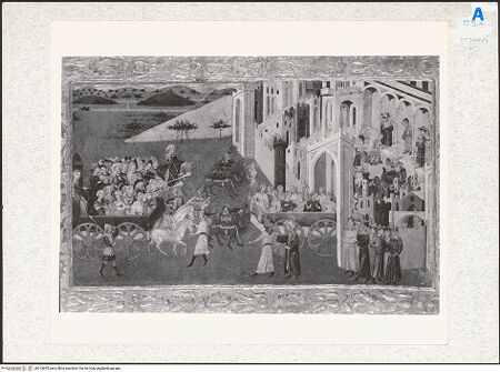 Vorderseite von unbekannt [https://www.deutsche-digitale-bibliothek.de/content/lizenzen/rv-ez/] König Salomon und die Königin von Saba - Front, rechter Teil, bh313645_recto. Foto.