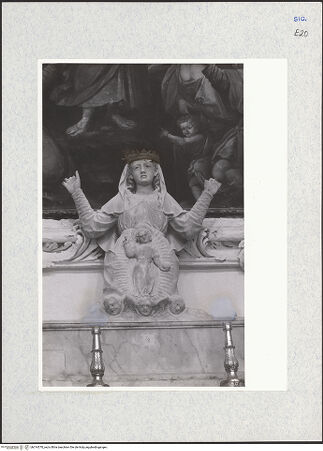 Vorderseite von Bibliotheca Hertziana [https://www.deutsche-digitale-bibliothek.de/content/lizenzen/rv-fz/] Fragmente eines MarienretabelsMaria orans - Gesamtansicht, bh314370_recto. Foto: Kruft, Hanno-Walter.