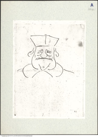 Vorderseite von Biblioteca Apostolica Vaticana [https://www.deutsche-digitale-bibliothek.de/content/lizenzen/rv-ez/] Karikaturen diverser Edelmänner und PrälatenKarikatur des Scipione Borghese - , bh314747_recto. Foto.