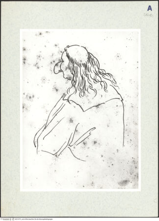 Vorderseite von Biblioteca Apostolica Vaticana [https://www.deutsche-digitale-bibliothek.de/content/lizenzen/rv-ez/] Karikaturen diverser Edelmänner und PrälatenKarikatur eines Mönches mit Tonsur - , bh314751_recto. Foto.