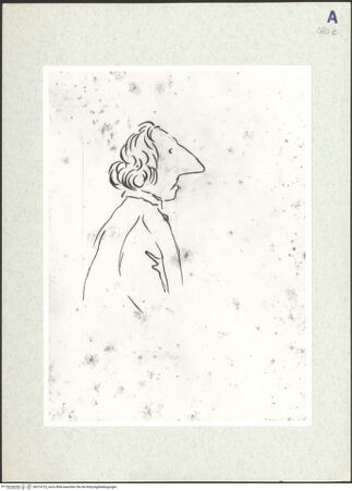 Vorderseite von Biblioteca Apostolica Vaticana [https://www.deutsche-digitale-bibliothek.de/content/lizenzen/rv-ez/] Karikaturen diverser Edelmänner und PrälatenKarikatur eines Mannes im Profil - , bh314753_recto. Foto.