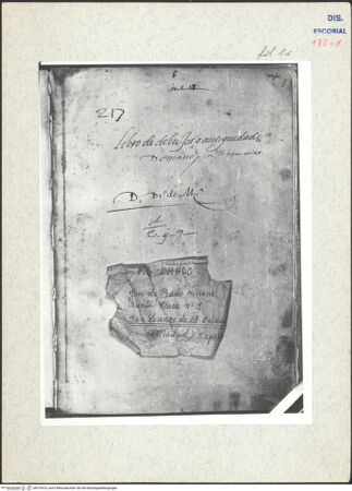 Vorderseite von Warburg Institute [https://www.deutsche-digitale-bibliothek.de/content/lizenzen/rv-ez/] Codex EscurialensisTitelblatt - Titelblatt mit einem aufgelegten Zettel, bh315410_recto. Foto.