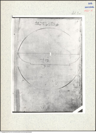 Vorderseite von Warburg Institute [https://www.deutsche-digitale-bibliothek.de/content/lizenzen/rv-ez/] Codex EscurialensisGrundriss und Querschnitt einer antiken flachen Schale - , bh315413_recto. Foto.