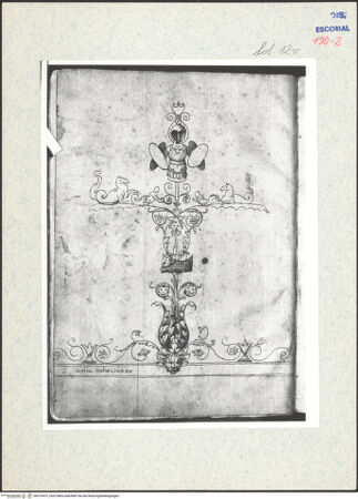 Vorderseite von Warburg Institute [https://www.deutsche-digitale-bibliothek.de/content/lizenzen/rv-ez/] Codex EscurialensisDetail aus der Decke der camera 26 - , bh315419_recto. Foto.