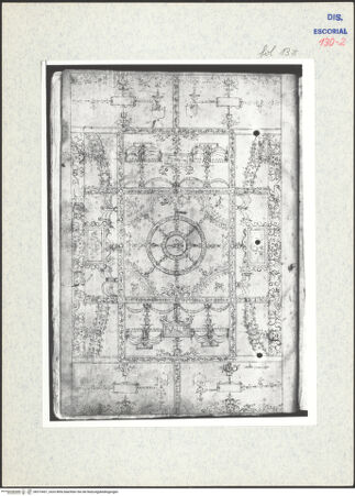 Vorderseite von Warburg Institute [https://www.deutsche-digitale-bibliothek.de/content/lizenzen/rv-ez/] Codex EscurialensisDekoration der Decke - , bh315431_recto. Foto.