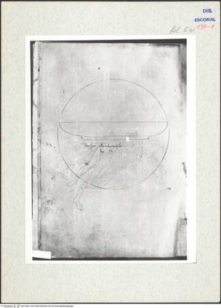 Vorderseite von Warburg Institute [https://www.deutsche-digitale-bibliothek.de/content/lizenzen/rv-ez/] Codex EscurialensisGrundriss und Querschnitt einer flachen antiken Schale - , bh315434_recto. Foto.