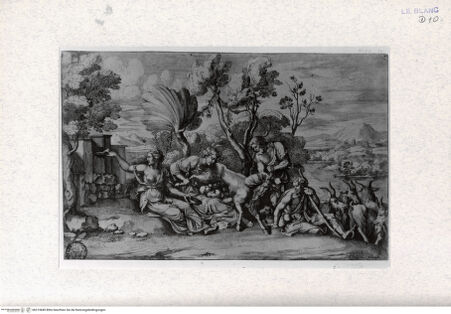 Vorderseite von Landesbildstelle Rheinland [http://creativecommons.org/publicdomain/mark/1.0/] Jupiter von der Ziege Amalthea gesäugt - , bh315849. Foto.