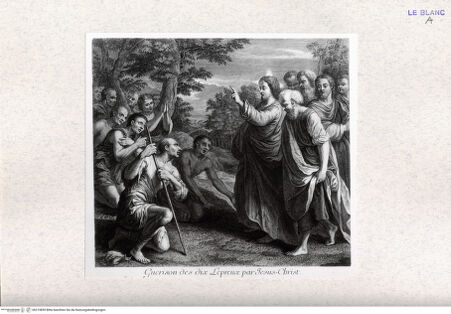 Vorderseite von Landesbildstelle Rheinland [http://creativecommons.org/publicdomain/mark/1.0/] Christus heilt die Leprakranken - , bh315895. Foto.