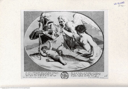 Vorderseite von Landesbildstelle Rheinland [http://creativecommons.org/publicdomain/mark/1.0/] Amor von einem Mädchen in einem Netz gefangen - , bh315987. Foto.