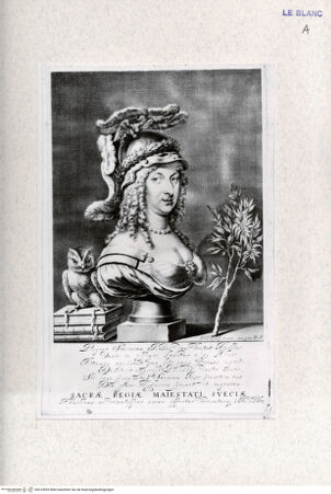 Vorderseite von Landesbildstelle Rheinland [http://creativecommons.org/publicdomain/mark/1.0/] Christina von Schweden als Pallas Athene - , bh315993. Foto.