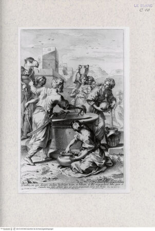 Vorderseite von Landesbildstelle Rheinland [http://creativecommons.org/publicdomain/mark/1.0/] Elizier und Rebekka am Brunnen - , bh316185. Foto.