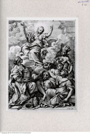 Vorderseite von Landesbildstelle Rheinland [http://creativecommons.org/publicdomain/mark/1.0/] Triumph der christlichen Religion; unten: die vier Weltteile - , bh316198. Foto.