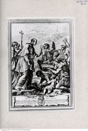 Vorderseite von Landesbildstelle Rheinland [http://creativecommons.org/publicdomain/mark/1.0/] Das Leben des Heiligen TuribiusDer Heilige Turibius lehrt und tauft die Indianer - , bh316199. Foto.