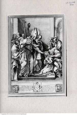 Vorderseite von Landesbildstelle Rheinland [http://creativecommons.org/publicdomain/mark/1.0/] Das Leben des Heiligen TuribiusDer heilige Turibius firmt die heilige Rosa von Lima - , bh316200. Foto.