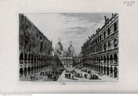 Vorderseite von Landesbildstelle Rheinland [http://creativecommons.org/publicdomain/mark/1.0/] Ansichten VenedigsPalazzo Ducale, Innenhof - , bh316216. Foto.