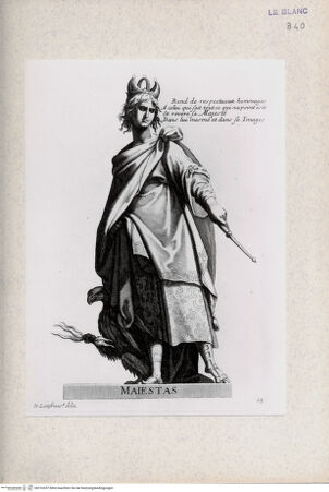 Vorderseite von Landesbildstelle Rheinland [http://creativecommons.org/publicdomain/mark/1.0/] Die TugendenTafel 15: Maiestas - , bh316257. Foto.