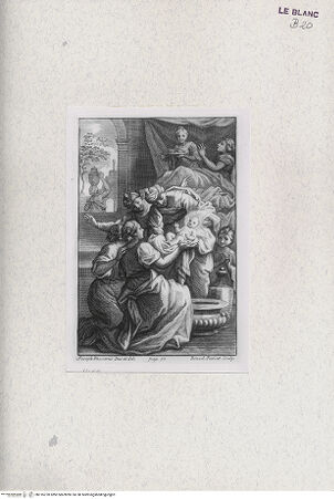 Vorderseite von Landesbildstelle Rheinland [http://creativecommons.org/publicdomain/mark/1.0/] Mazzinelli, Alessandro: Uffizio della B.V. Maria per tutti i tempi nell'anno, Rom 17833 - Die Geburt der Maria - , bh316278. Foto.